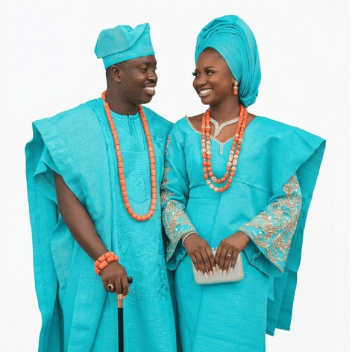 Complete traditional African wedding for couples, also okay | Nigerian wedding outfit